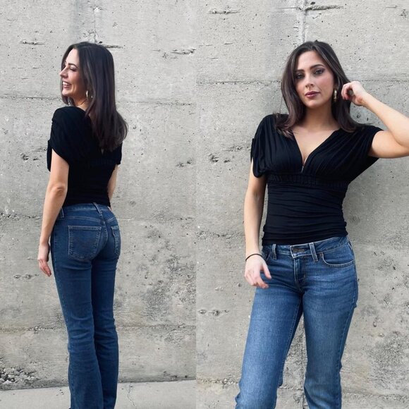 00s slouchy black top - Picture 4 of 5